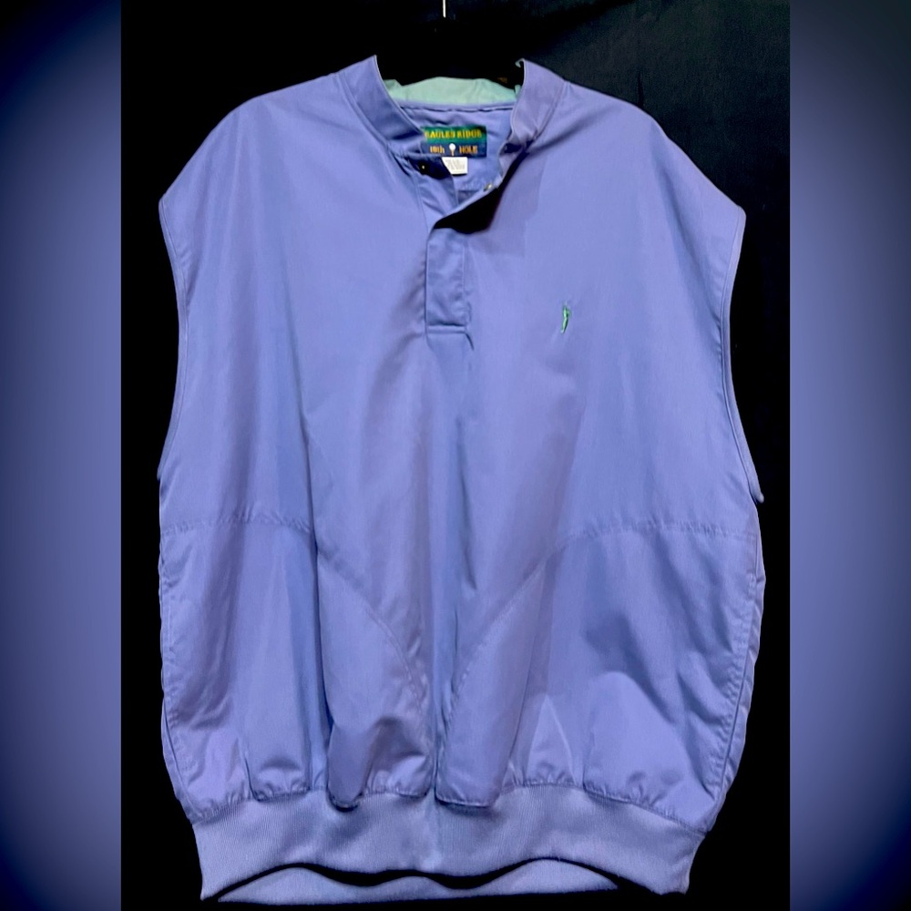 Eagles Ridge 19th Hole 1/4 Snap Polyester Golf Vest Pullover w/ Pockets | Size L